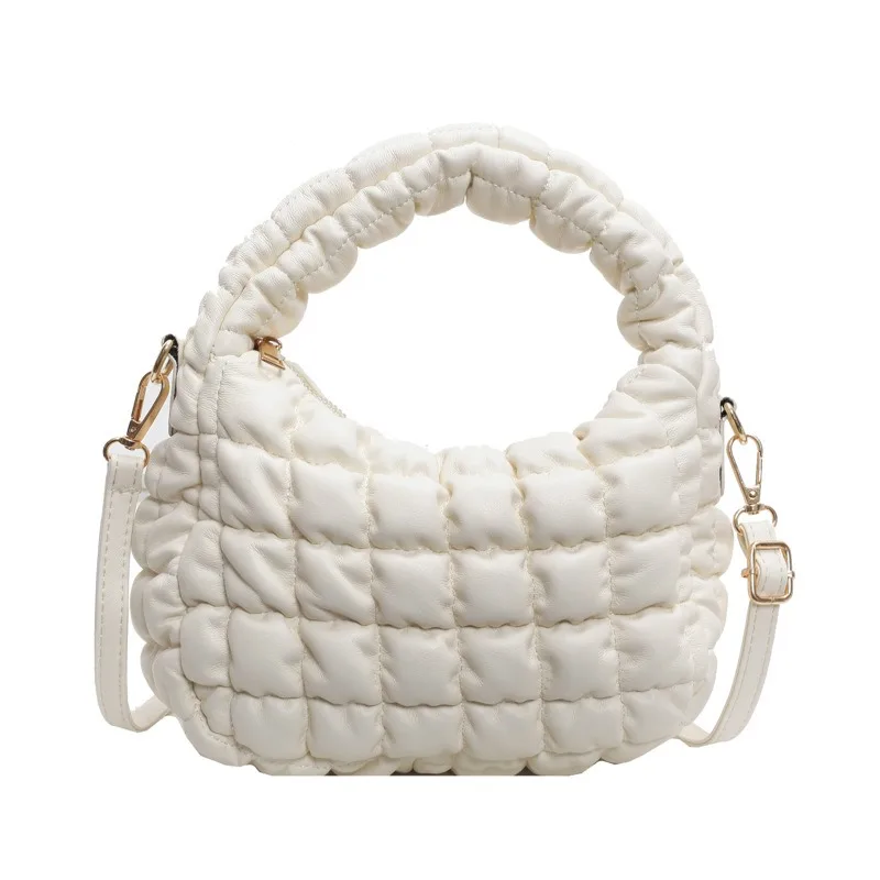 wholesale fashion mini women shoulder crossbody bag ladies underarm tote handbags New Pleated Rhombus Crossbody Puffer Tote Bag