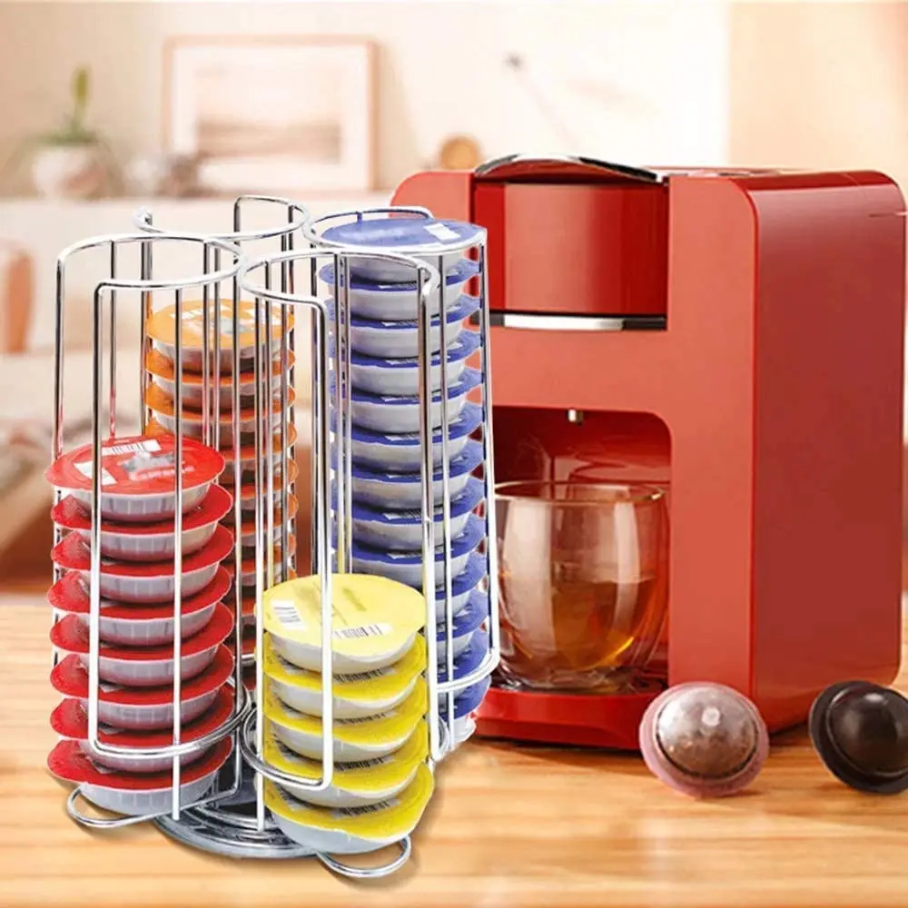 Large Capacity  Rotating 52 Coffee Machine Capsules T-Disc Holder Rack for Tassimo Coffee Pods