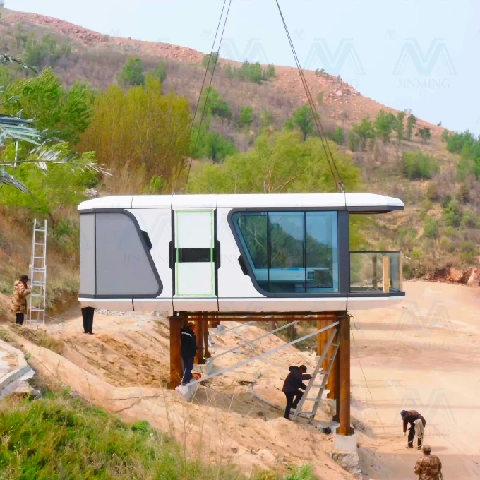 Mobile Modern Glamping Outdoor Portable hotel Resort Hotel capsule pod house