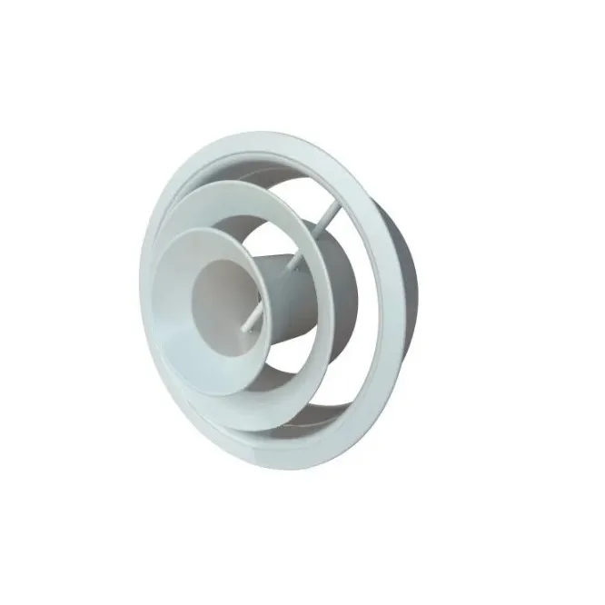 Universal Wall Mounting Round Adjustable White Aluminum Circular Air Grille Ring Jet Diffuser for Air Conditioner