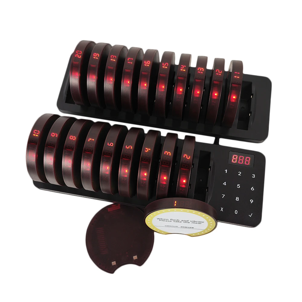 Дешевые дальнего действия лучший Кафе Ресторан беспроводной 10 канала Smart Mini вызова Гостевая система ресторанный пейджер