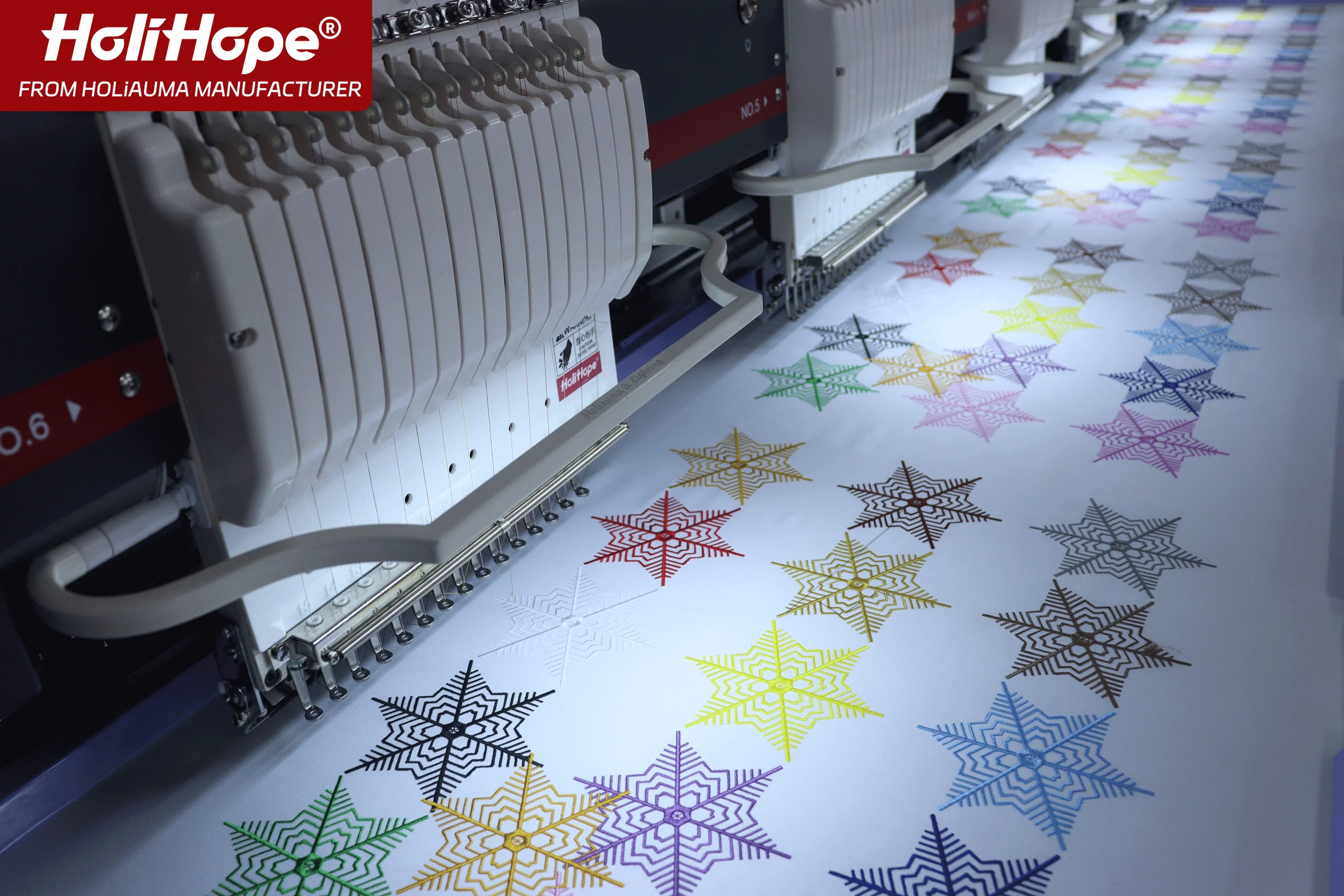 10 Years Motor Quality Warranty! HOLIAUMA HOLIHOPE 6 head 15 Needles High End Computerized Stone Embroidery Machine Like Happpy