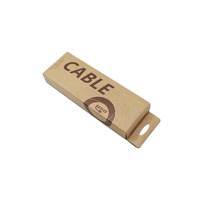 Wholesale custom boxes with logo packaging for cables folding paper package OEM charging cable