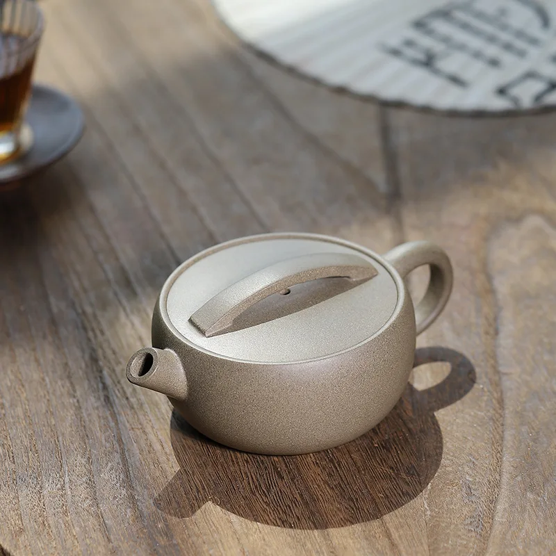 Yixing purple sand 150cc150ml livid Steel Gray Embedded lid Bridge button kung fu tea set m tr t sa  QINGDUAN ceramic teapot