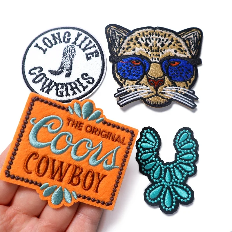 Personalized Iron On Hat Applique Design Patches Custom Bordados Embroidery Patch Flower Badge For Hat