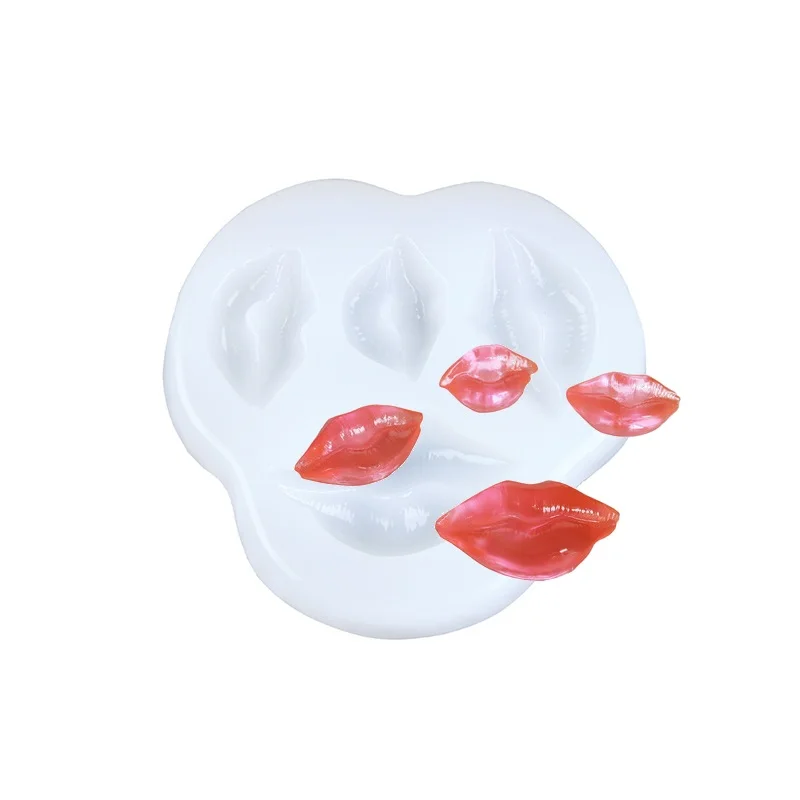 Fusimai Kiss Collection Fondant Candy Silicone Mold Lips Fondant Molds 3D Lip Cake Topper Silicone Mold