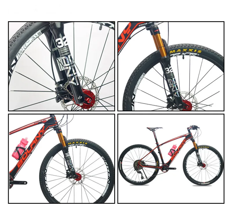 Bicycle Fork Aluminum Alloy Suspension Fork Bicycle Air Pressure A pillar Shoulder Control MTB Fork