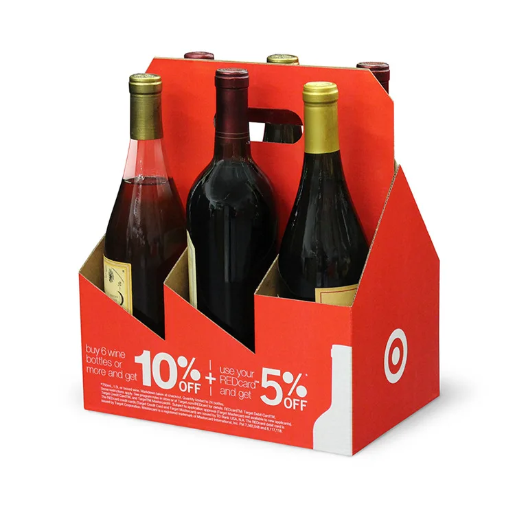 Reasonable price wine bottle box packaging modern novel design low price beer box