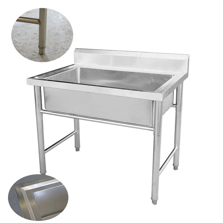 2022 Custom Kitchen Working Table/used Industrial Work Table/stainless Steel Work Table With Sink And Drawer