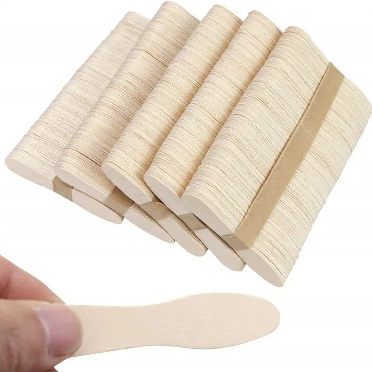 Biodegradable personalized wooden cute disposable  6cm ice cream scoop spoon gelato gift manufacturers