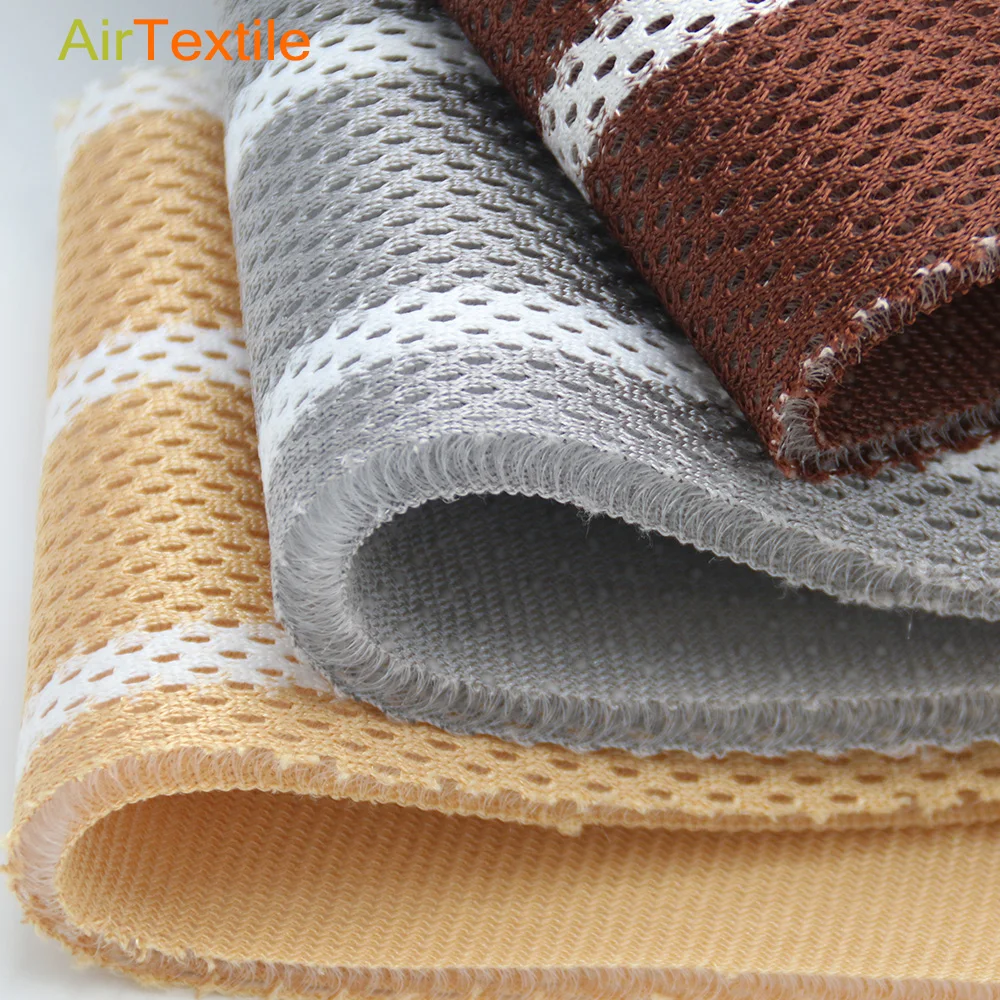 2.5 mm Breathable black polyester 3d cool air mesh fabric with holes