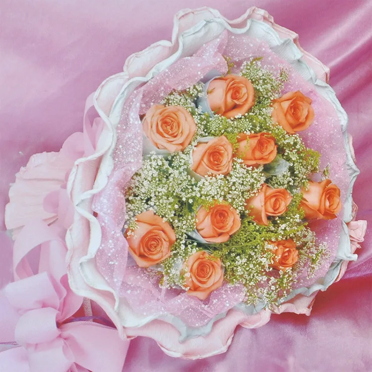 Newly design novelty flower wrapping Crepe paper colorful floral packing paper for flower bouquet