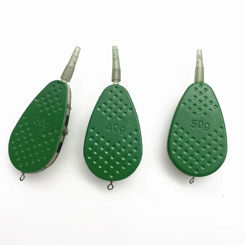 15g/20g/25g/30g/40g/50 Fishing Lead Sinker lure Quick Release Carp Fishing Inline Method Feeder Mould Bait Thrower Basket Feeder
