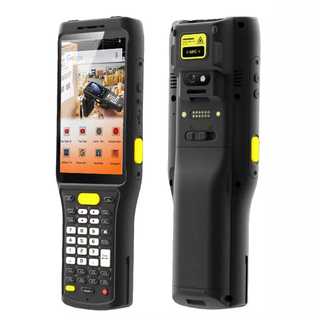 New Android Barcode Scanner with Grip android pda rfid reader Wi-Fi c66 Mobile Computer Handheld Rugged PDA