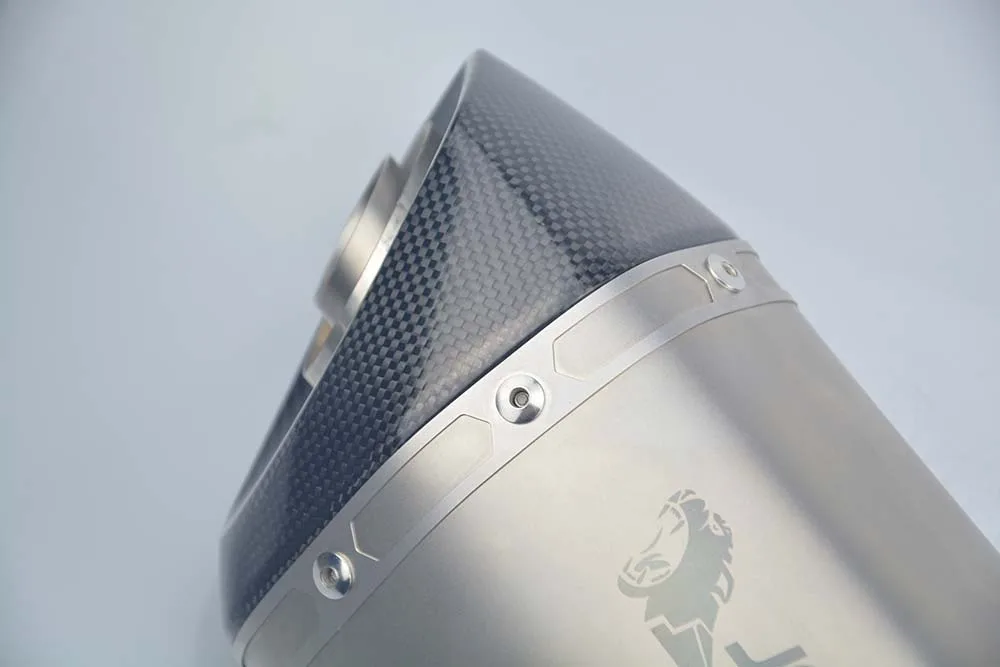 
jeabo 51mmMotorcycle Exhaust Muffler Stainless Steel Carbon Fiber Modified Pipe For Universal 