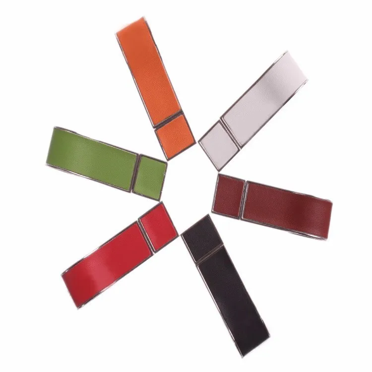 Bluk Metal Leather Usb Flash Memory USB 2.0 32GB With Keychain