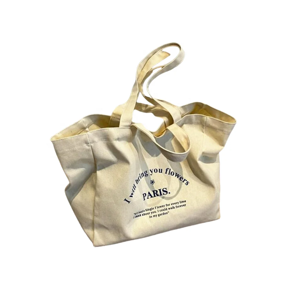 Хлопковая Холщовая Сумка с длинной ручкой