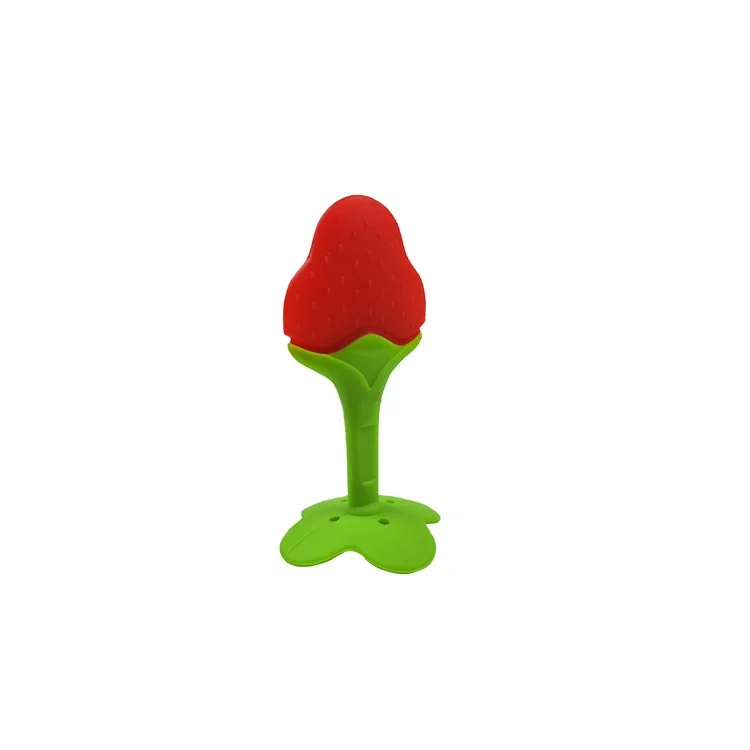 OBJ Factory custom baby food silicone fruit teether baby deer molar stick 0-6 years old food grade potable children