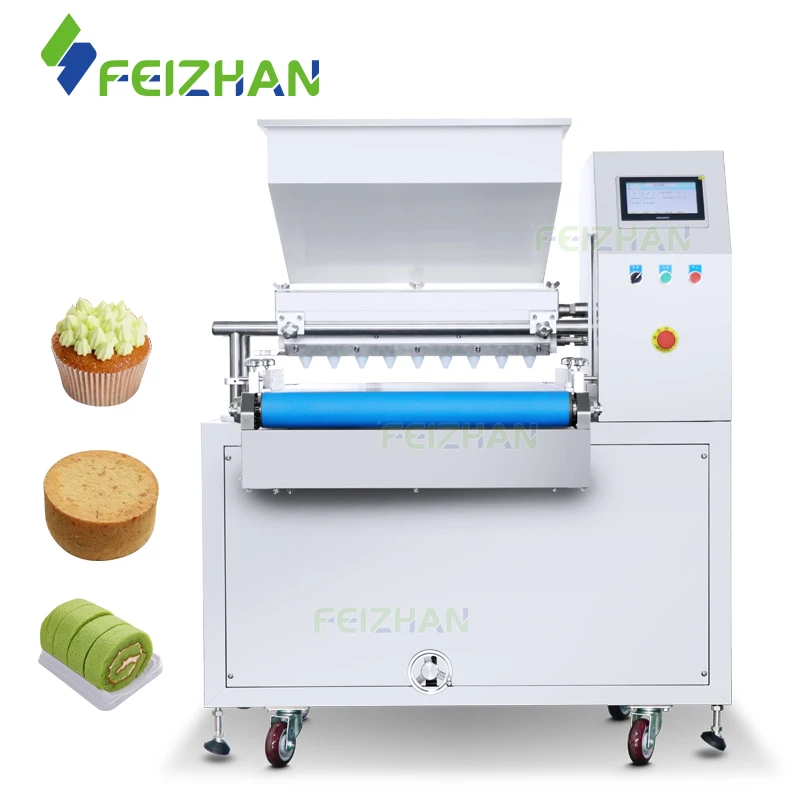 FEIZHAN FZ-CA600 Automatic Cupcake Chiffon Sponge Cake Depositor Machine Cake Batter Depositor Industrial Bakery Equipment