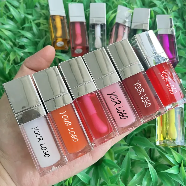 Lip plumping oil plant transparent fruit magic color change care lip plumping no logo lip balm