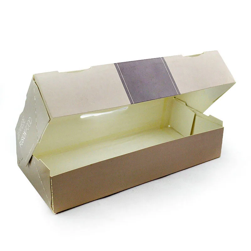 Wholesale Custom Logo Donut Dessert Puff Biodegradable Packaging Box Bakery Sushi Cake Paper Packaging Fast Food Delivery Box