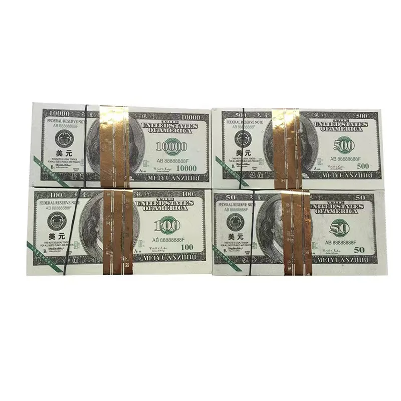 100 Dollar Bill Realistic Play Money Props Full Print Two Sided 100 Pcs Joss Paper For Movie Ancestor Prop Money Paper To Burn