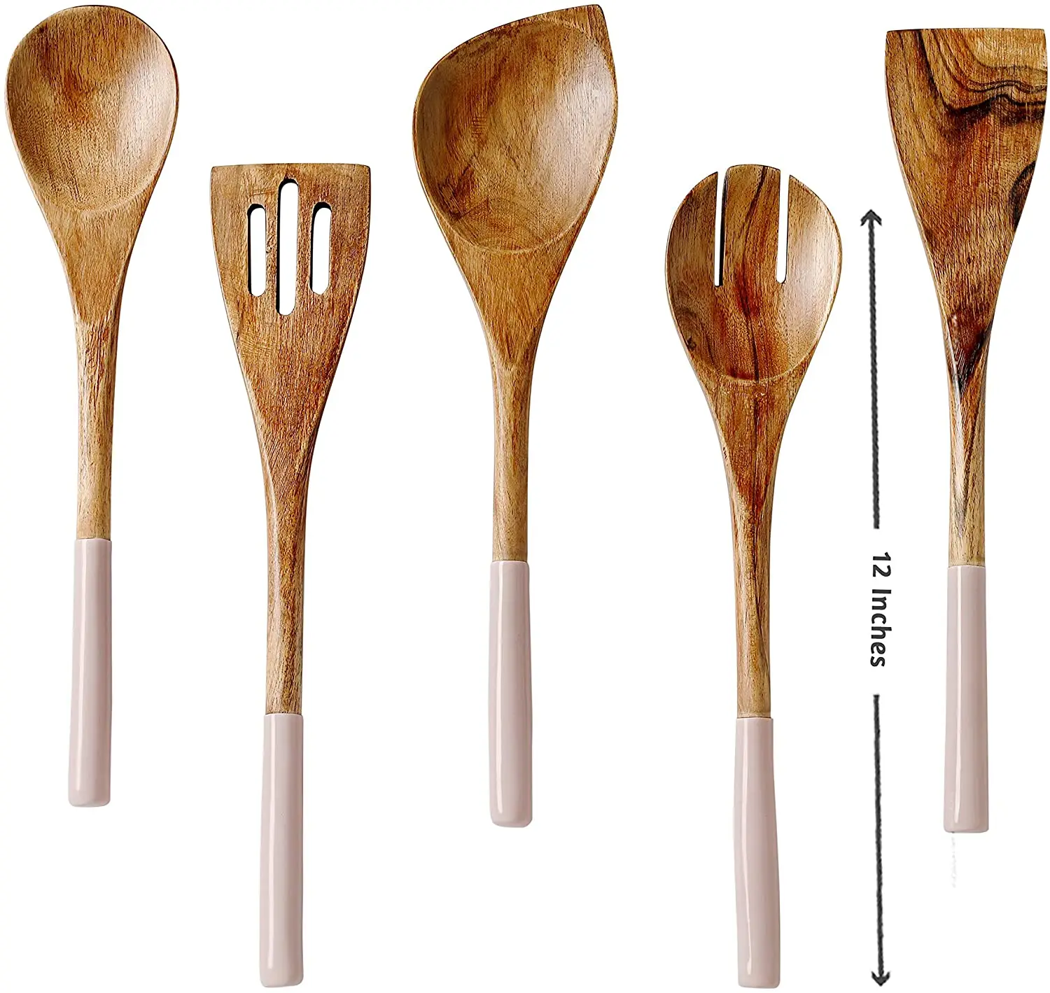 Heat Resistant Non Stick Cookware Kitchen Tool Cook Salad Teak Wooden Spatula Spurtles