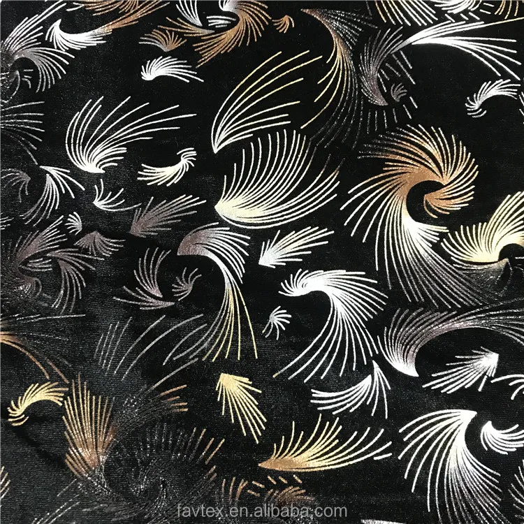 Polyester Spandex Silver Shiny Korean Velvet Fabric