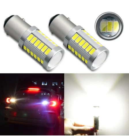 Universal 33smd Lens Signal Light Brake Turn Signal Tail Backup Reverse Brake Light Lamp