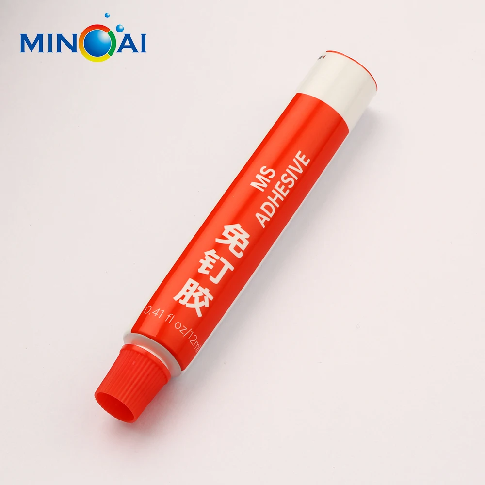 Custom Printed Empty MS Adhesive Glue Stick Tube Plastic Packaging