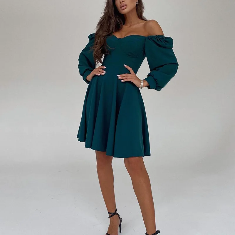 New Style Off Shoulder Bow Women Evening Dress Chiffon Dress Bridesmaid Dresses