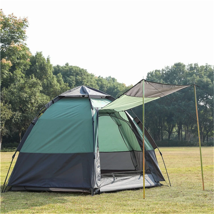 Polyester oxford fabric  5 person double camping easy up tent camping gear for camping price