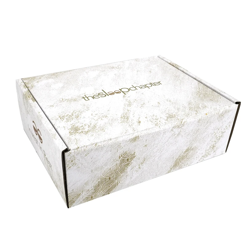 Medium Size 5.9x5.9x2 Inches White Mailer Shipping Boxes Hoodies Packing Gift Present Box for Clothes with Handle