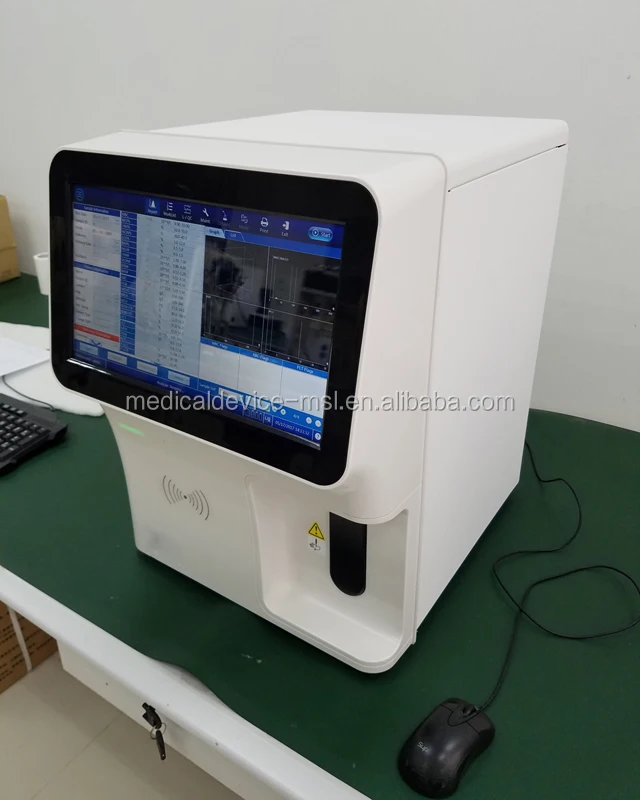 Clinical Analytical Instruments Portable CBC Blood Cell Counter 5 Part Hematology Analyzer Full Automatic for Vet and Human