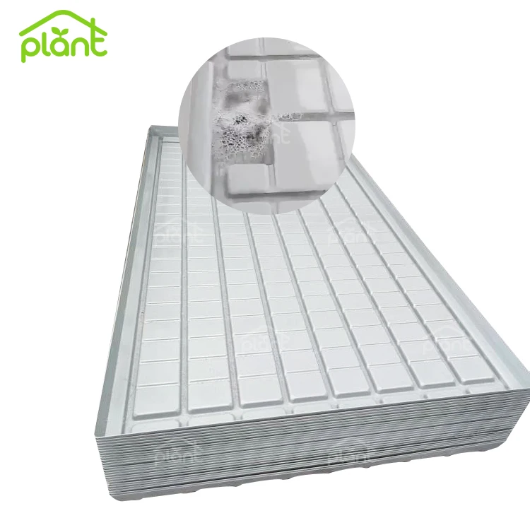Nursery Planting EBB And Flow Tray Flood Table Tray Rolling Bench Tray in Greenhouse