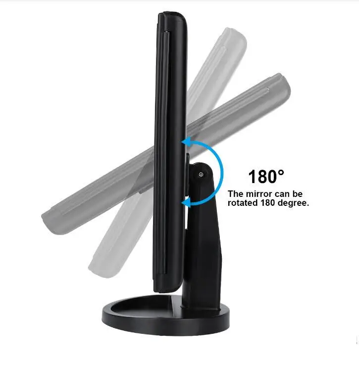 
LED Desk Mirror Foldable with 22 LED Light Touch Screen 1X/2X/3X Magnifying 3 Folding Vanity Compact Mirror 