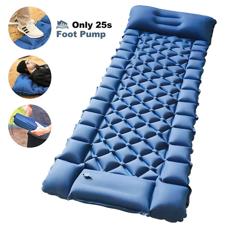 Self Inflating Lightweight Single  196*68*8cm Camping Mattress Air Cushion Compact Inflatable Roll Mat for Outdoor Hiking