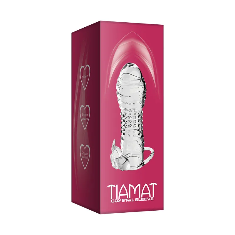 Transparent skin Single vibration crystal silicone condom for male