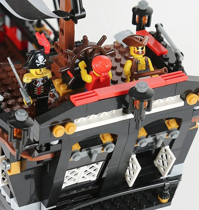New Arrivals Legos Particle Building Blocks Pirate Ship Boat 3D Model Moc Building Brick Set Toys