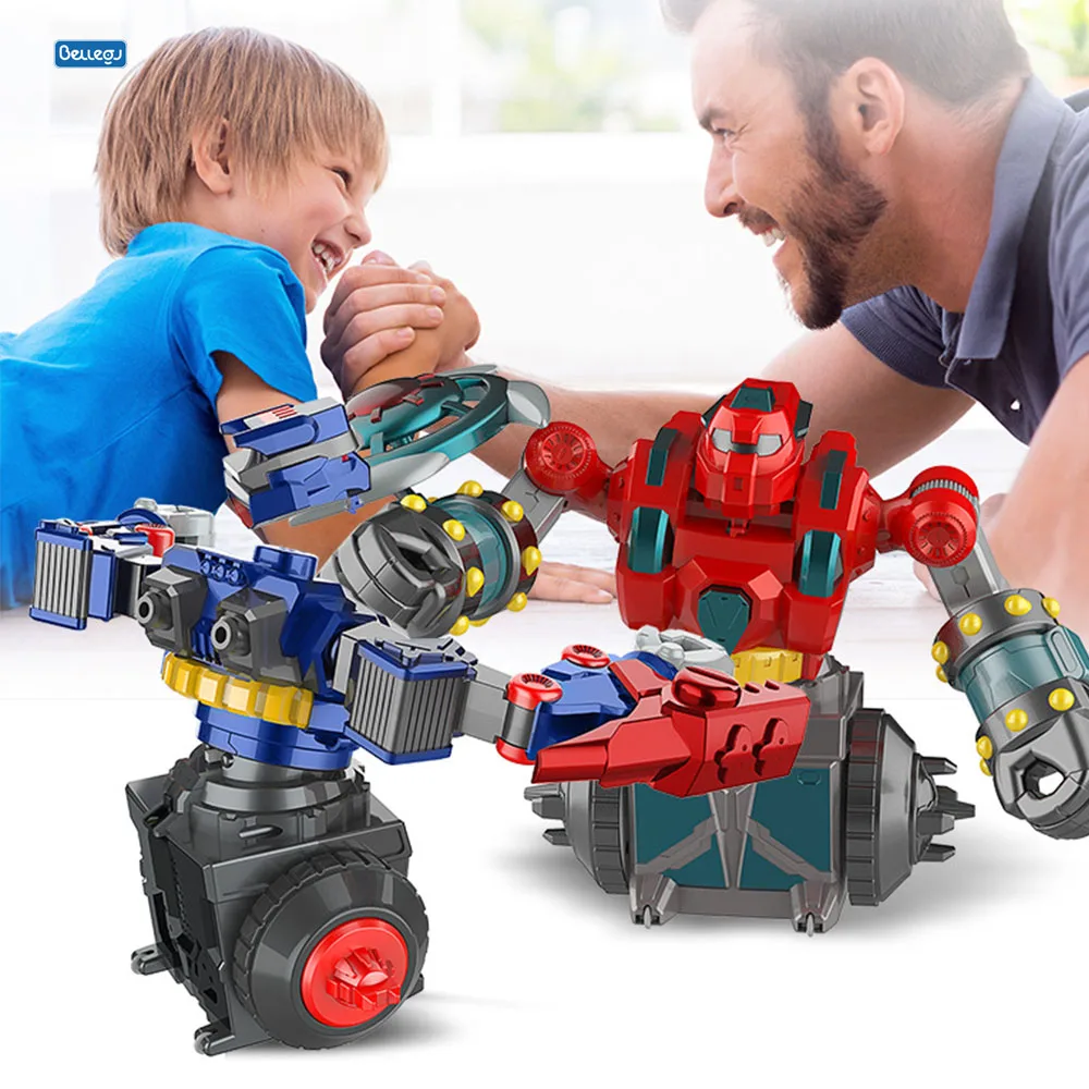 Новые вращающиеся перезаряжаемые модели с подсветкой и музыкой Беспроводной Детский пульт дистанционного управления для двух игроков боевой робот игрушка подарок