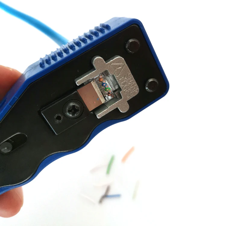 Network Cable Crimping Tool RJ45 & RJ11 RJ12 Multiple Usepass Through Crystal Head EZ Crimping Tool