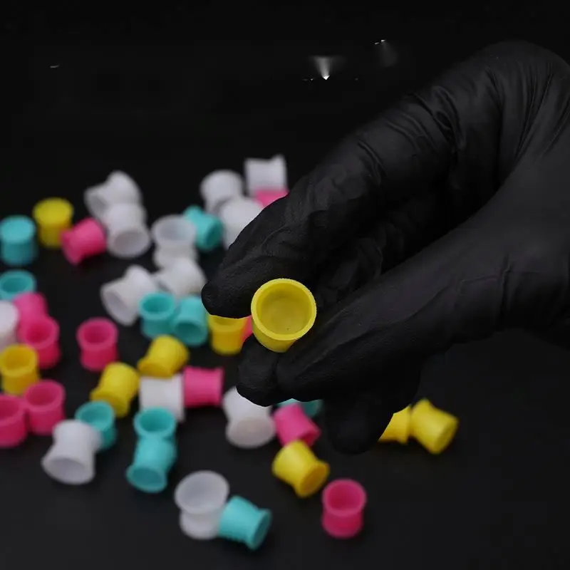 Disposable Permanent Makeup Beauty Ring Divider Other Body Art Soft Silicone Microblading Tattoo Ink Cup