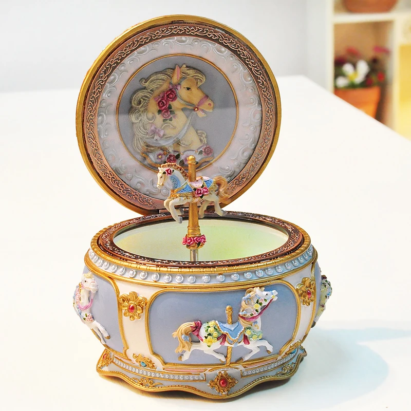 You Are My Sunshine Christmas Carousel Keychain Music Box