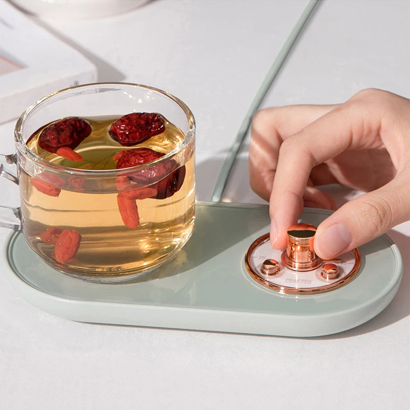 USB Cup Heater Cup Warmer Hot Plate Smart Thermostatic Cup Coaster 3 Gear Appointment Heating Mat Pad For Coffee Milk Tea