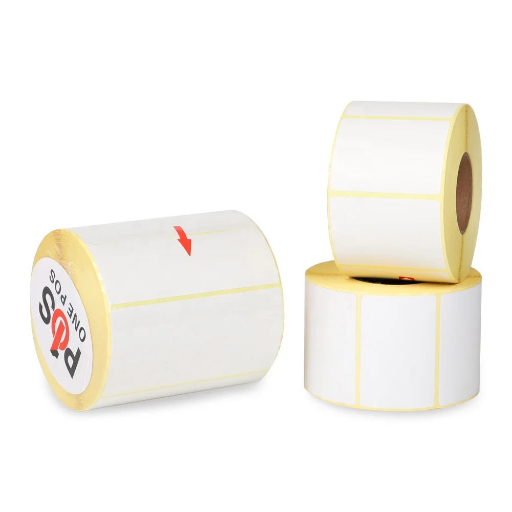 Custom Size Logo Waterproof Barcode Waybill Thermal Label Sticker Roll 150 X 100 Self Adhesive Sticker Paper 4 X 6 Thermal Label