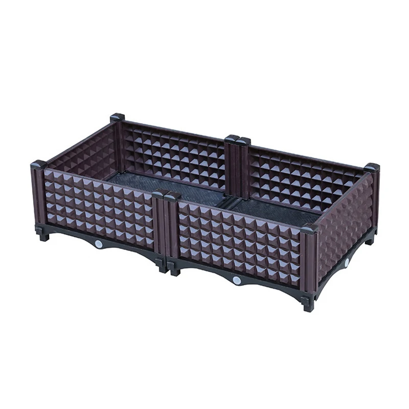 Hand woven high quality plant planting box plastic resin outdoor vegetable planting box