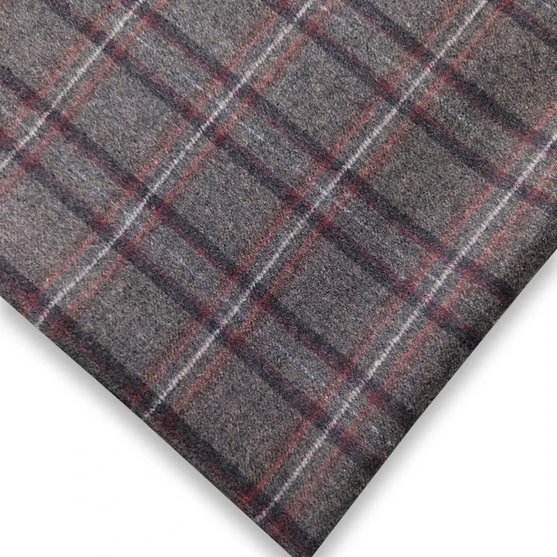 
Factory direct sale low price woolen fabric for dresses in plaid fabric blend yarn dyed women suit plain weave woolen fabric 