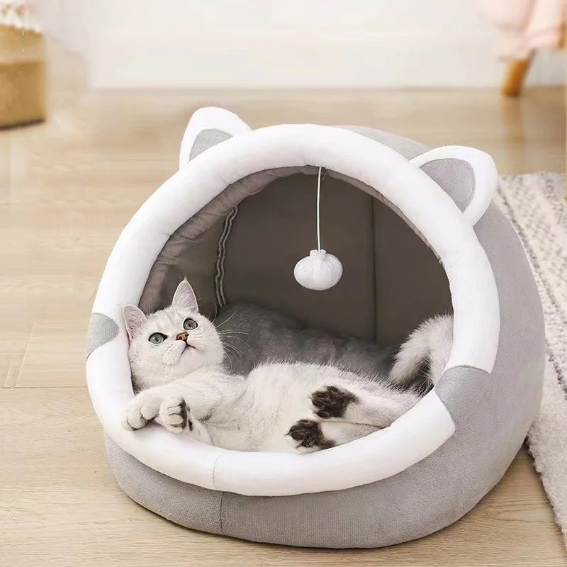 Cat nest winter warm enclosed cat bed dog nest cat pet supplies