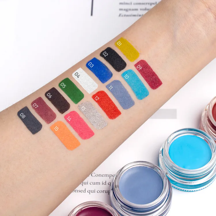 Wholesale custom logo makeup colorful eyebrow pomade vegan eyeliner gel waterproof colorful eyebrow gel