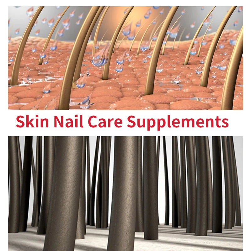 Private Label Effective Skin Nail Care Supplements Biotin Hair Growth Capsules for Nails Skin Support